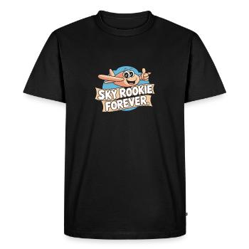 First time flying Travel Memory Sky - Men's Premium Organic T-Shirt - black - Front - Nico (187cm)
