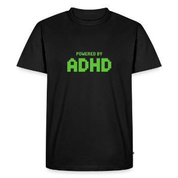 TDAH - T-shirt Premium bio Homme - noir - Devant - Nico (187cm)