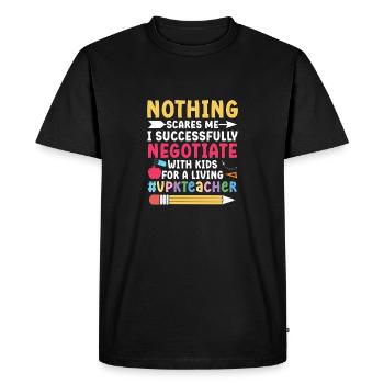 Don't worry, I negotiated successfully with me - Men's Premium Organic T-Shirt - black - Front - Nico (187cm)