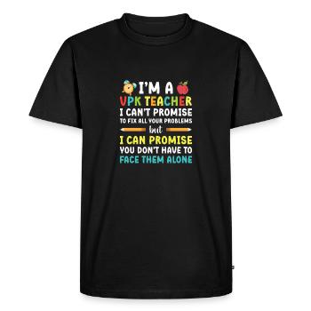 Je suis un professeur VPK, je ne peux pas - T-shirt Premium bio Homme - noir - Devant - Nico (187cm)