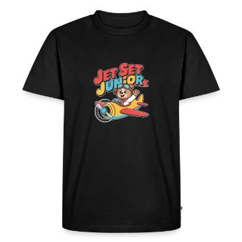 First time flying Travel Memory Sky - Men's Premium Organic T-Shirt - black - Front - Nico (187cm)