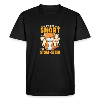 I'm not small, I'm ermine-big - Men's Premium Organic T-Shirt - black - Front - Nico (187cm)