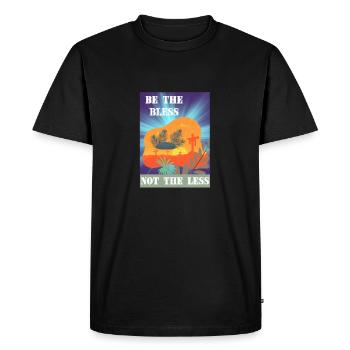 Be the bless not the less design illustration - Men's Premium Organic T-Shirt - black - Front - Nico (187cm)