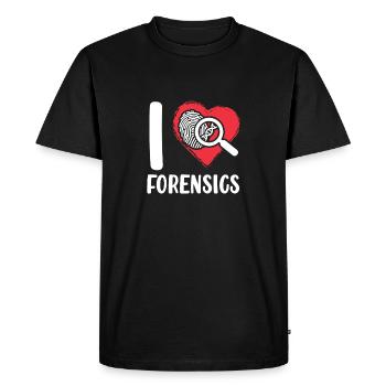 Criminalistique Enquêteur de scène de crime - T-shirt Premium bio Homme - noir - Devant - Nico (187cm)