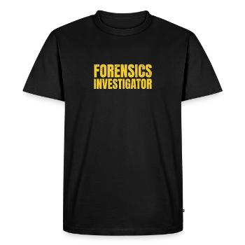 Forensic Investigator Gift Forensics Science - Men's Premium Organic T-Shirt - black - Front - Nico (187cm)