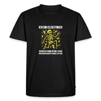 I'm an electrician - Men's Premium Organic T-Shirt - black - Front - Nico (187cm)