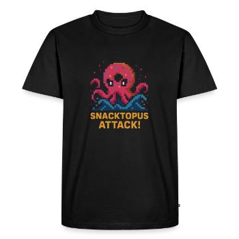 Snacktopus Attack Pixel Donut Kraken - T-shirt Premium bio Homme - noir - Devant - Nico (187cm)