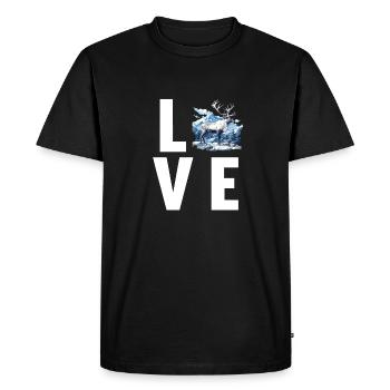Renne Renne - T-shirt Premium bio Homme - noir - Devant - Nico (187cm)