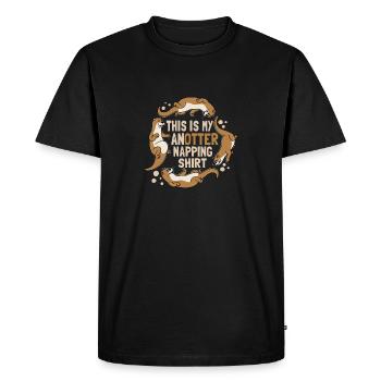 C’est ma chemise de sieste Anotter Otter Tiere - T-shirt Premium bio Homme - noir - Devant - Nico (187cm)