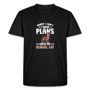 Désolé, je n’arrive pas à faire de plans avec mon - T-shirt Premium bio Homme - noir - Devant - Nico (187cm)