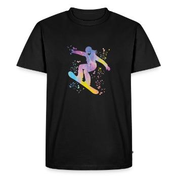 Snowboarder Snowboarding Snowboard - Men's Premium Organic T-Shirt - black - Front - Nico (187cm)