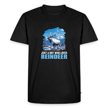 Renne Renne - T-shirt Premium bio Homme - noir - Devant - Nico (187cm)