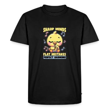 Professeur de musique Esprits vifs Erreurs plates Éducateur - T-shirt Premium bio Homme - noir - Devant - Nico (187cm)