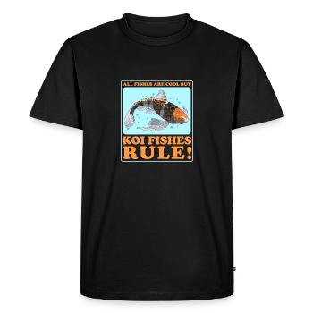 Poisson Koi Koi Nishikigoi Cadeau - T-shirt Premium bio Homme - noir - Devant - Nico (187cm)