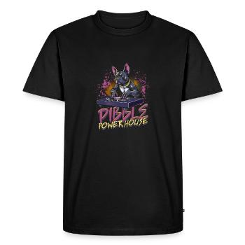 Pitbull Pitbulls Pibble Centrale électrique - T-shirt Premium bio Homme - noir - Devant - Nico (187cm)