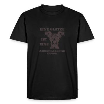 Baldness is an unusual hairstyle - Men's Premium Organic T-Shirt - black - Front - Nico (187cm)