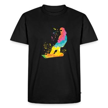 Snowboarder Snowboarding Snowboard - Men's Premium Organic T-Shirt - black - Front - Nico (187cm)