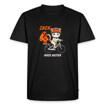 VÉLO CHAT ZACK FOUR - T-shirt Premium bio Homme - noir - Devant - Nico (187cm)