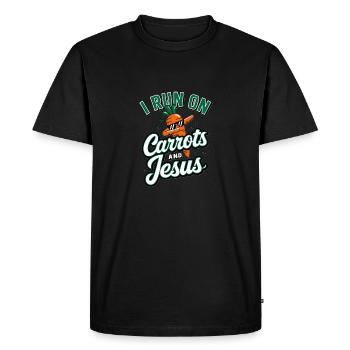 Carrot Jesus Faith Christ Carrot - Men's Premium Organic T-Shirt - black - Front - Nico (187cm)