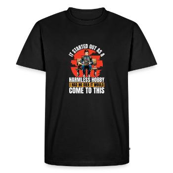 French Horn It Started Out As A Marching Band - Men's Premium Organic T-Shirt - black - Front - Nico (187cm)
