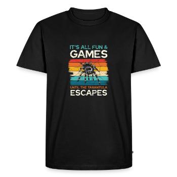 C’est tout le plaisir Tarentule araignée - T-shirt Premium bio Homme - noir - Devant - Nico (187cm)