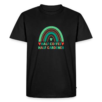 Coffee Gardener Saying Design - Men's Premium Organic T-Shirt - black - Front - Nico (187cm)