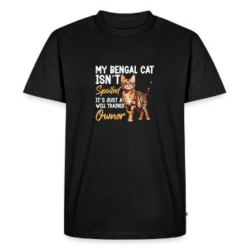 Mon chat Bengal n’a pas gâché cela - T-shirt Premium bio Homme - noir - Devant - Nico (187cm)