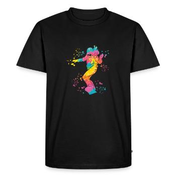 Snowboarder Snowboarding Snowboard - Men's Premium Organic T-Shirt - black - Front - Nico (187cm)