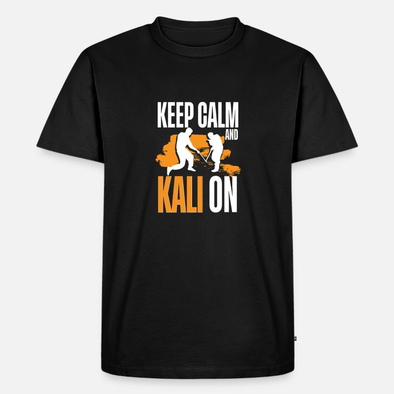 Escrima Arnis Kampfsport - Männer Premium Bio T-Shirt - Schwarz