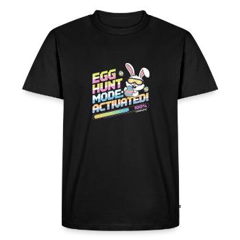 Egg Hunt Mode: Enabled - Easter Bunny Fun for - Men's Premium Organic T-Shirt - black - Front - Nico (187cm)