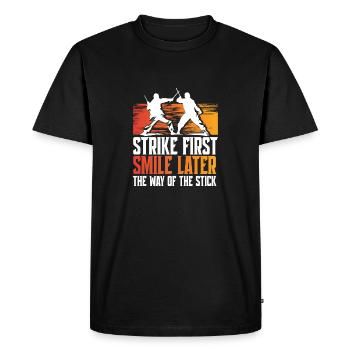 Escrima Arnis Martial Arts The Way Of The Stick - Men's Premium Organic T-Shirt - black - Front - Nico (187cm)