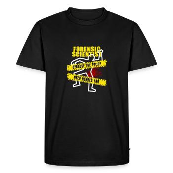 Criminalistique, Criminalistique, Criminologie - T-shirt Premium bio Homme - noir - Devant - Nico (187cm)