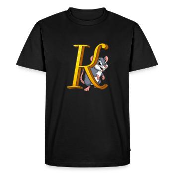 LETTRE K - T-shirt Premium bio Homme - noir - Devant - Nico (187cm)