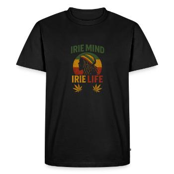 Irie mind Style Rasta, Reggae - T-shirt Premium bio Homme - noir - Devant - Nico (187cm)