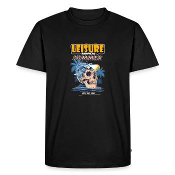 Loisirs Été tropical - T-shirt Premium bio Homme - noir - Devant - Nico (187cm)