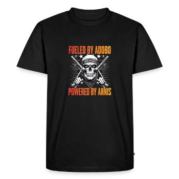 Escrima alimenté par Adobo propulsé par Arnis - T-shirt Premium bio Homme - noir - Devant - Nico (187cm)