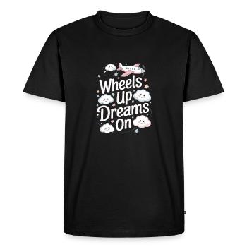 First time flying Travel Memory Sky - Men's Premium Organic T-Shirt - black - Front - Nico (187cm)