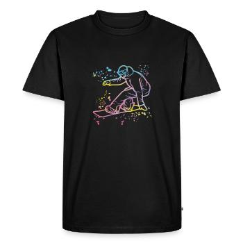 Snowboarder Snowboarding Snowboard - Men's Premium Organic T-Shirt - black - Front - Nico (187cm)