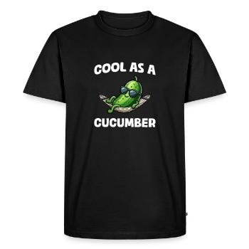 Cool as a cucumber Gurke Pickle Gurkenliebhaber - Men's Premium Organic T-Shirt - black - Front - Nico (187cm)