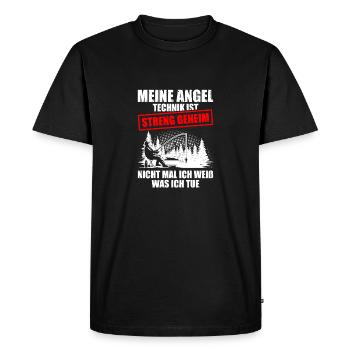 Technique de pêche Pêche Pêche à la ligne - T-shirt Premium bio Homme - noir - Devant - Nico (187cm)