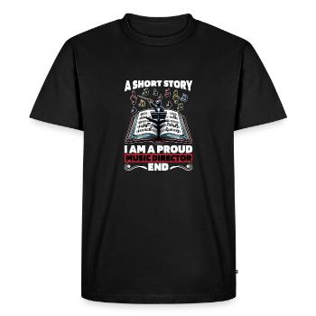 Directeur musical Une nouvelle Je suis un directeur de groupe - T-shirt Premium bio Homme - noir - Devant - Nico (187cm)