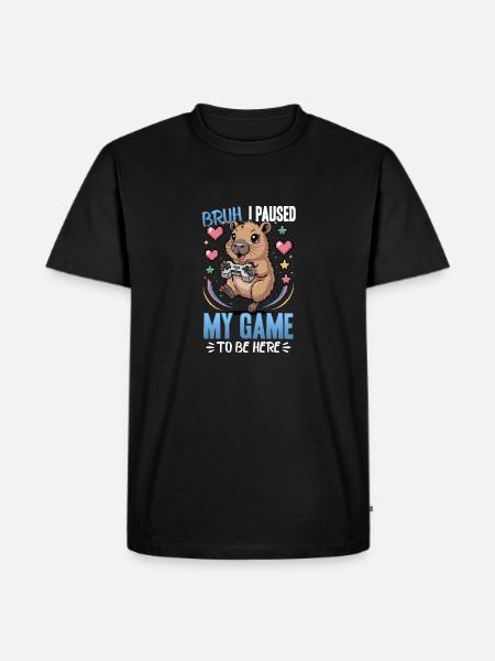 Capybara Gamer Gaming - Men's Premium Organic T-Shirt - black