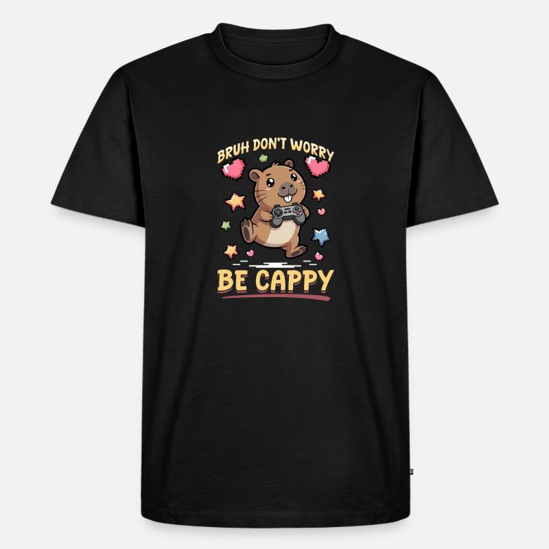Capybara Gamer Gaming - T-shirt Premium bio Homme - noir