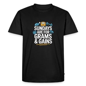Prepared Squad Planificateur de repas Organisation alimentaire - T-shirt Premium bio Homme - noir - Devant - Nico (187cm)