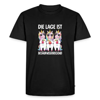 The situation is drunkenness - Men's Premium Organic T-Shirt - black - Front - Nico (187cm)