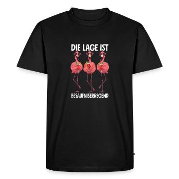La situation est l’ivresse - T-shirt Premium bio Homme - noir - Devant - Nico (187cm)