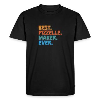 Gaufre Pizzelle - Gaufres italiennes - T-shirt Premium bio Homme - noir - Devant - Nico (187cm)