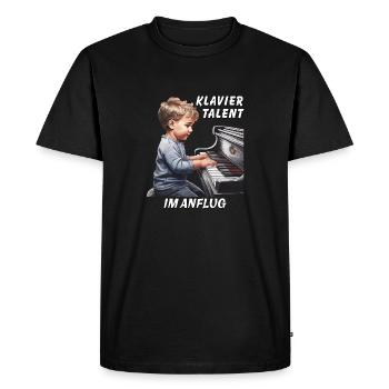 PIANO TALENT ON THE WAY - Men's Premium Organic T-Shirt - black - Front - Nico (187cm)