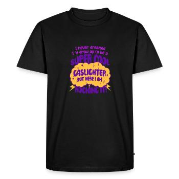 Allume-gaz Gaslighting - T-shirt Premium bio Homme - noir - Devant - Nico (187cm)