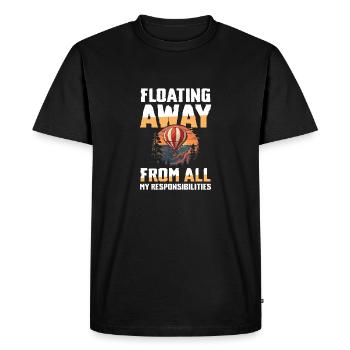 Floating away from all obligations - Men's Premium Organic T-Shirt - black - Front - Nico (187cm)